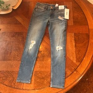H & M girls distressed skinny jeans